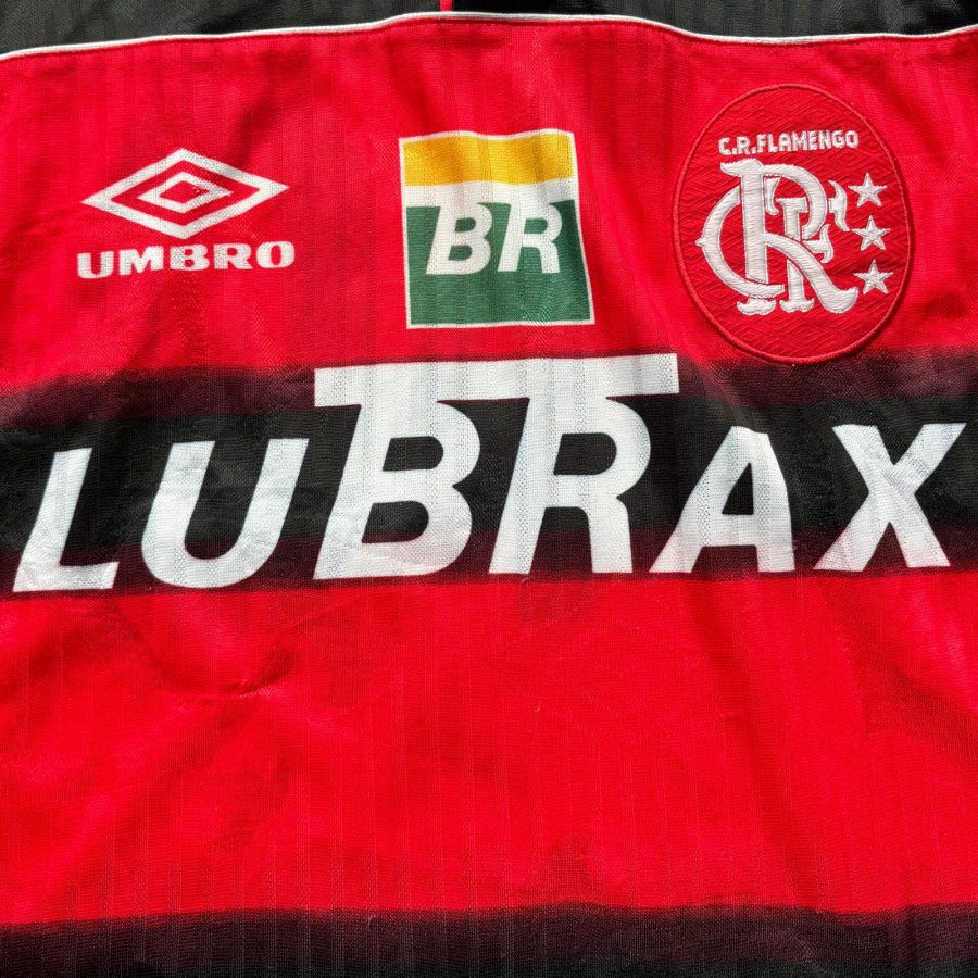flamengo umbro home jersey 1997 1998 red black