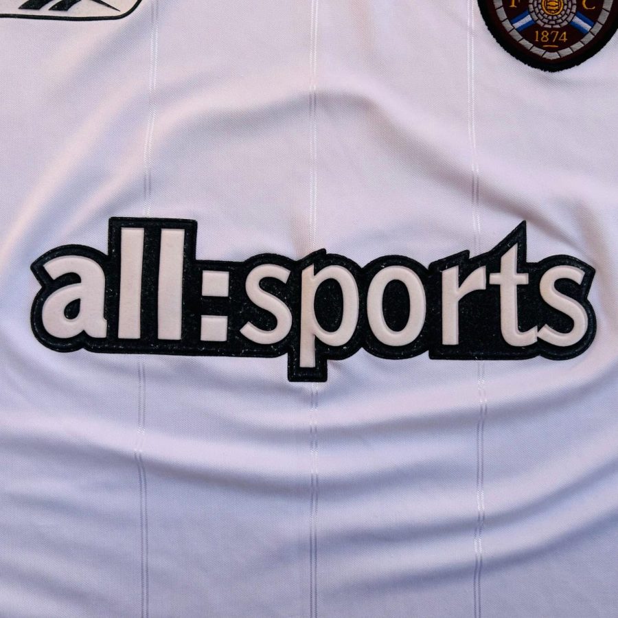 heart midlothian away kit 2003 2004 white grey allsports