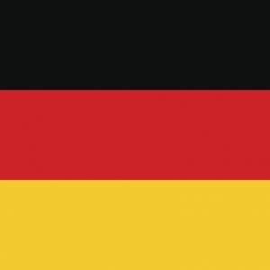 Flag design. German flag on the white background, isolated flat layout for your designs. Vector illustration.