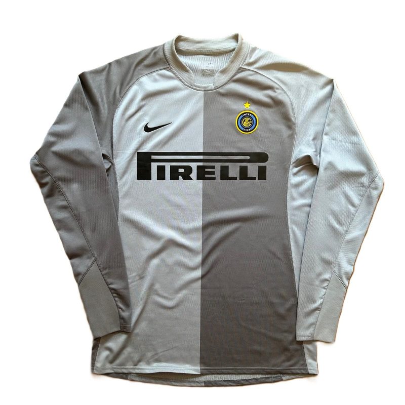 inter milan nike goalkeeper kit 2006 2007 grey pirelli