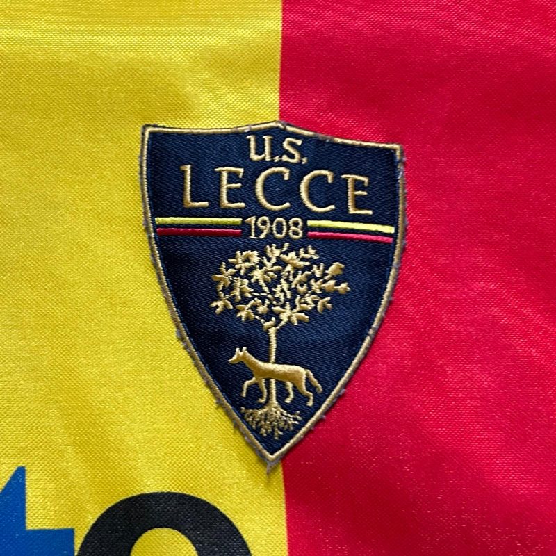 lecce home jersey asics 2004 2005 red yellow