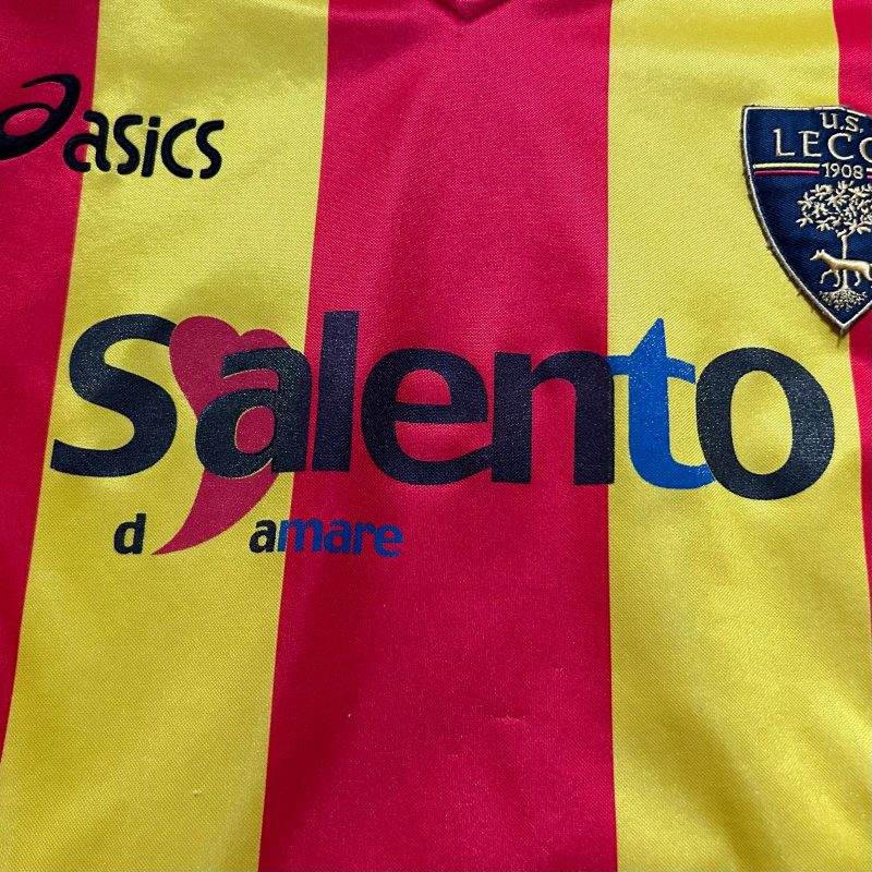 lecce home jersey asics 2004 2005 red yellow