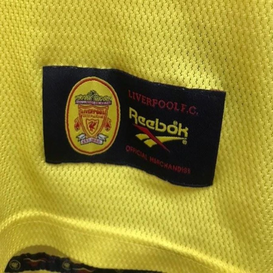 liverpool away third reebok 1997 1999 yellow carlsberg