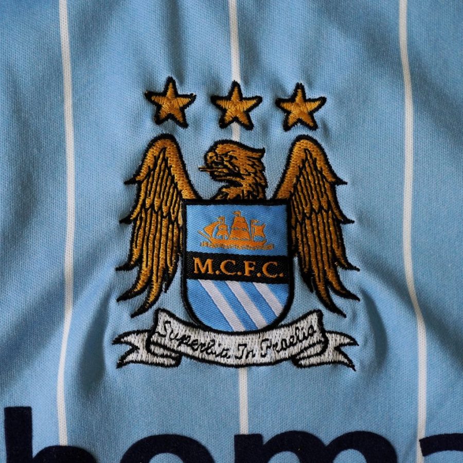 manchester city 2007 2008 le coq sportif thomas cook blue