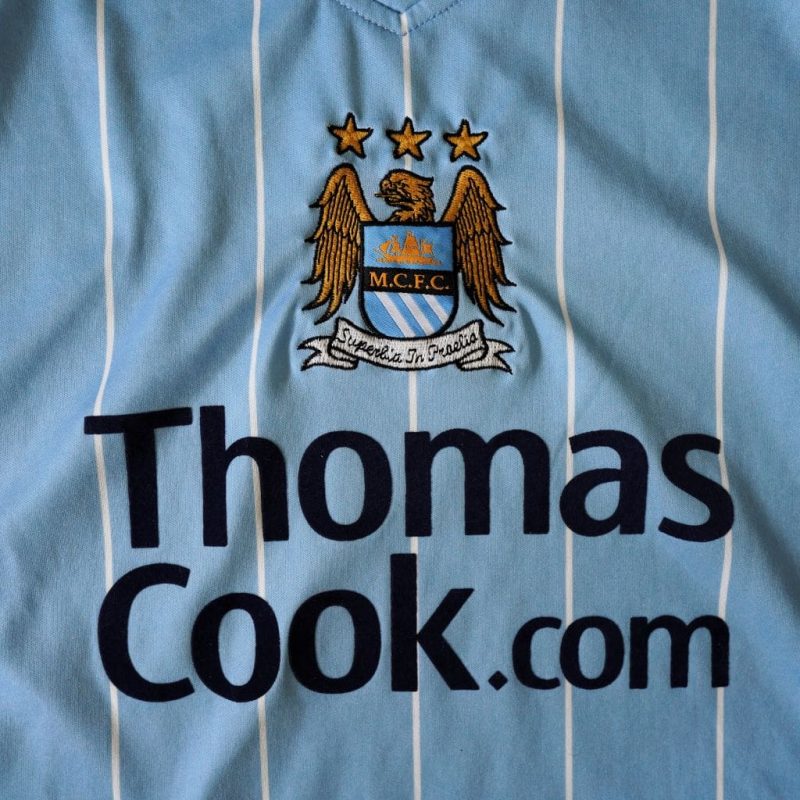 manchester city 2007 2008 le coq sportif thomas cook blue