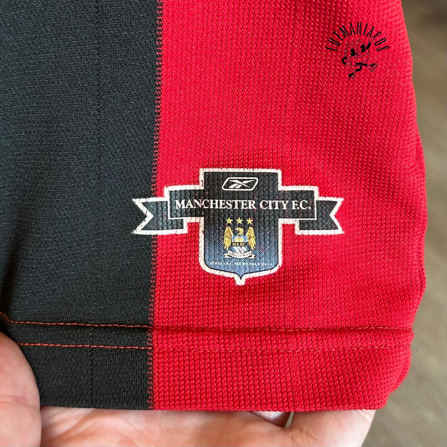 manchester city away jersey reebok 2003 2005 first black red