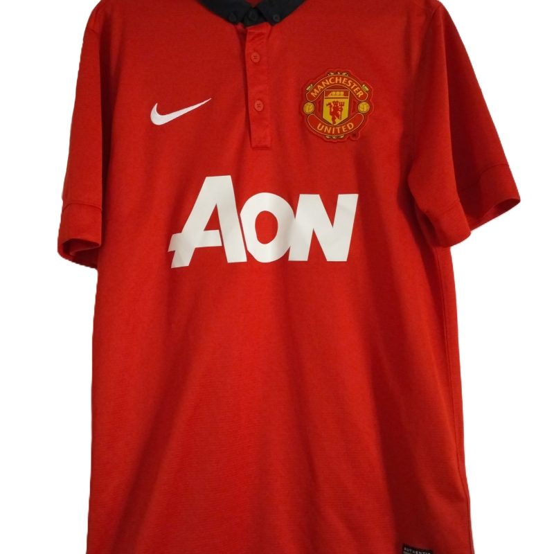 manchester united nike home kit 2013 2014 aon red