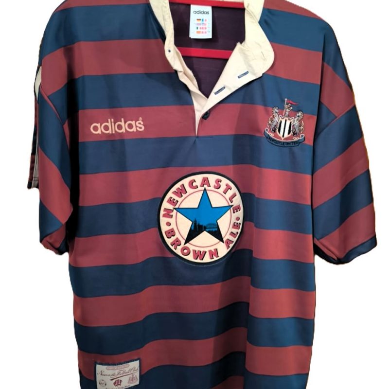 newcastle away adidas 1995 1996 maroon blue