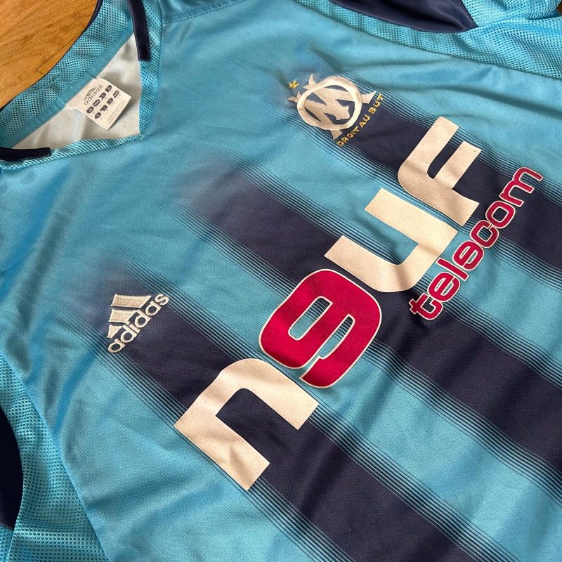 olympique marseille away jersey adidas 2004 2005 blue navy