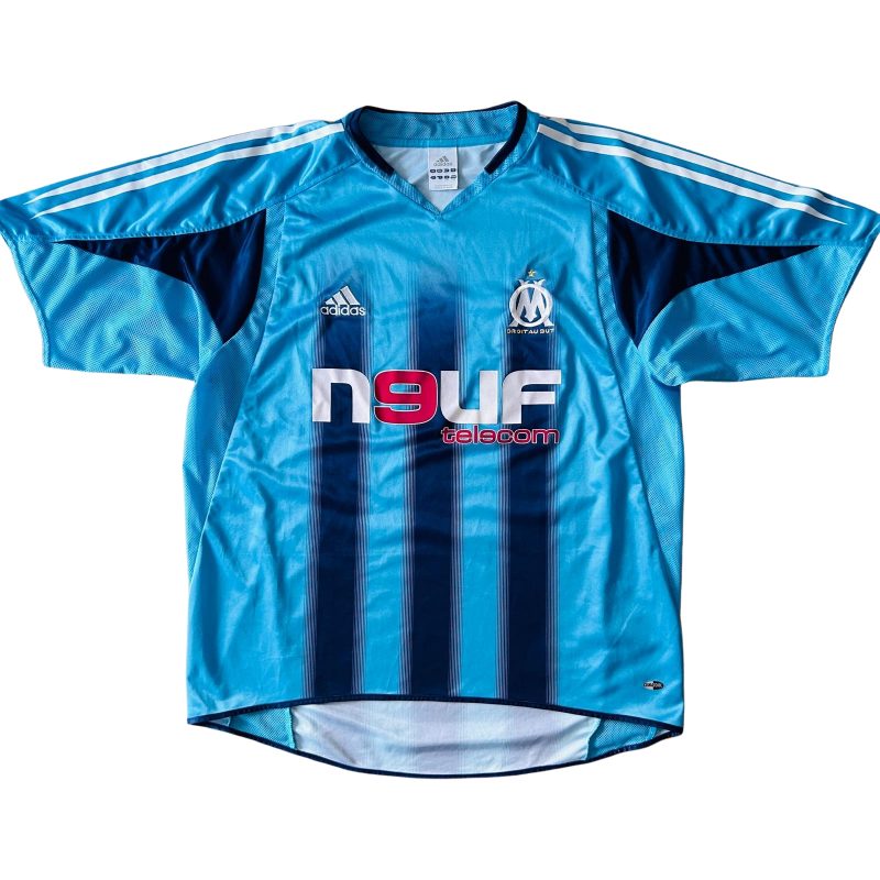 olympique marseille away jersey adidas 2004 2005 blue navy