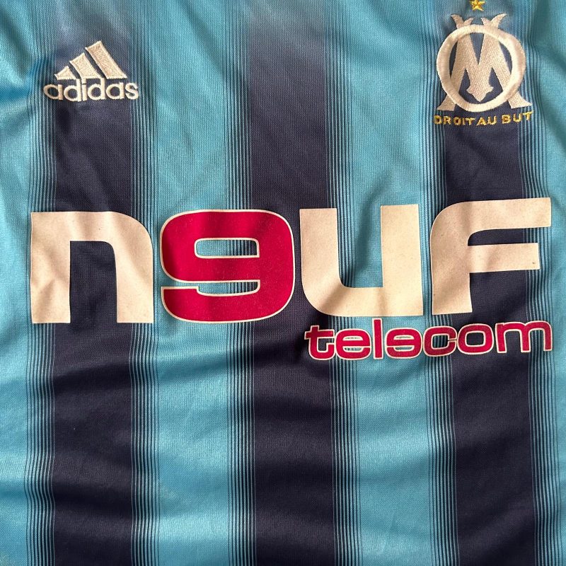 olympique marseille away jersey adidas 2004 2005 blue navy