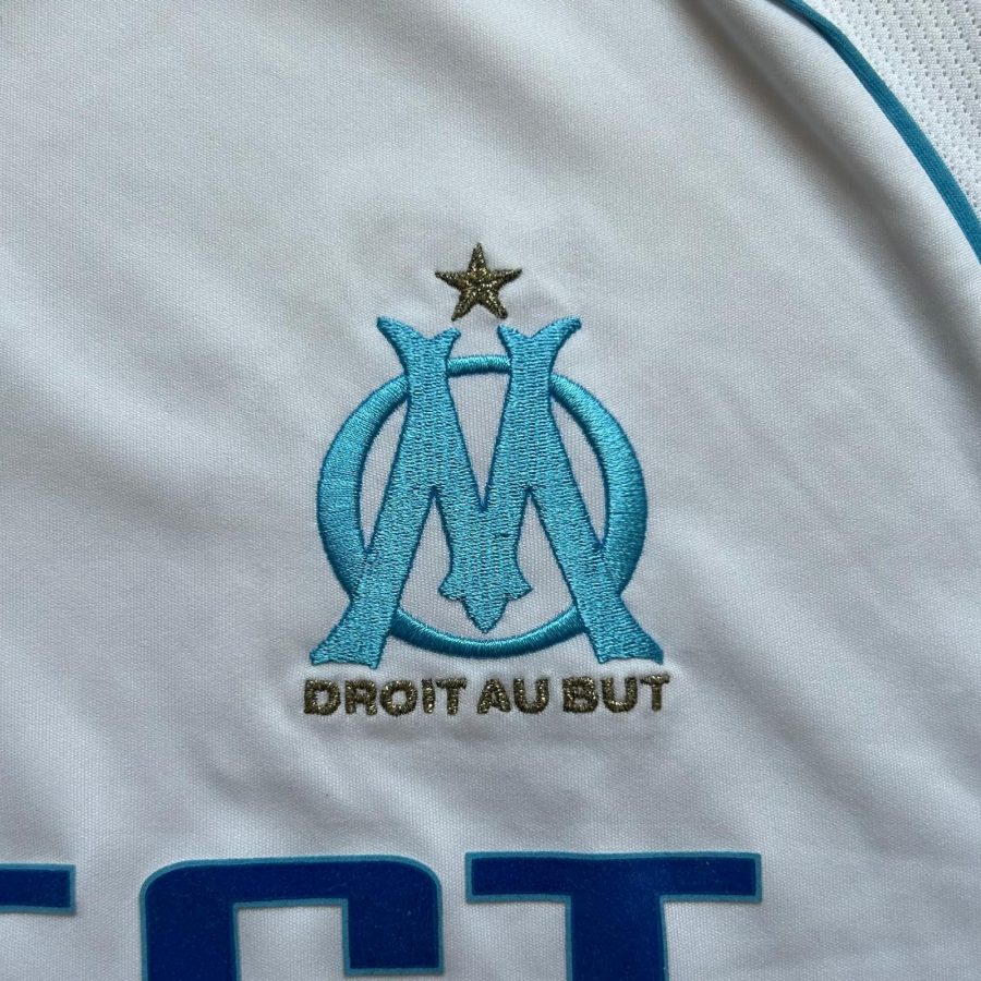 olympique marseille home kit adidas 2008 2009 direct energie white