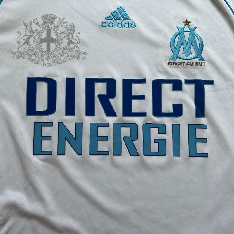 olympique marseille home kit adidas 2008 2009 direct energie white