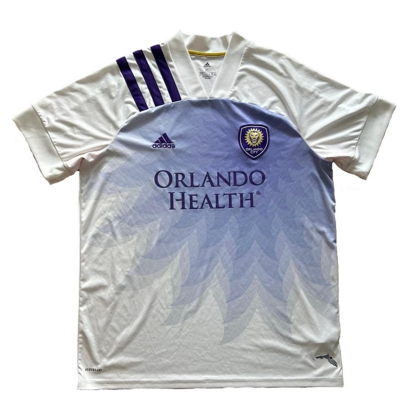 orlando city away adidas 2020 2021 white purple