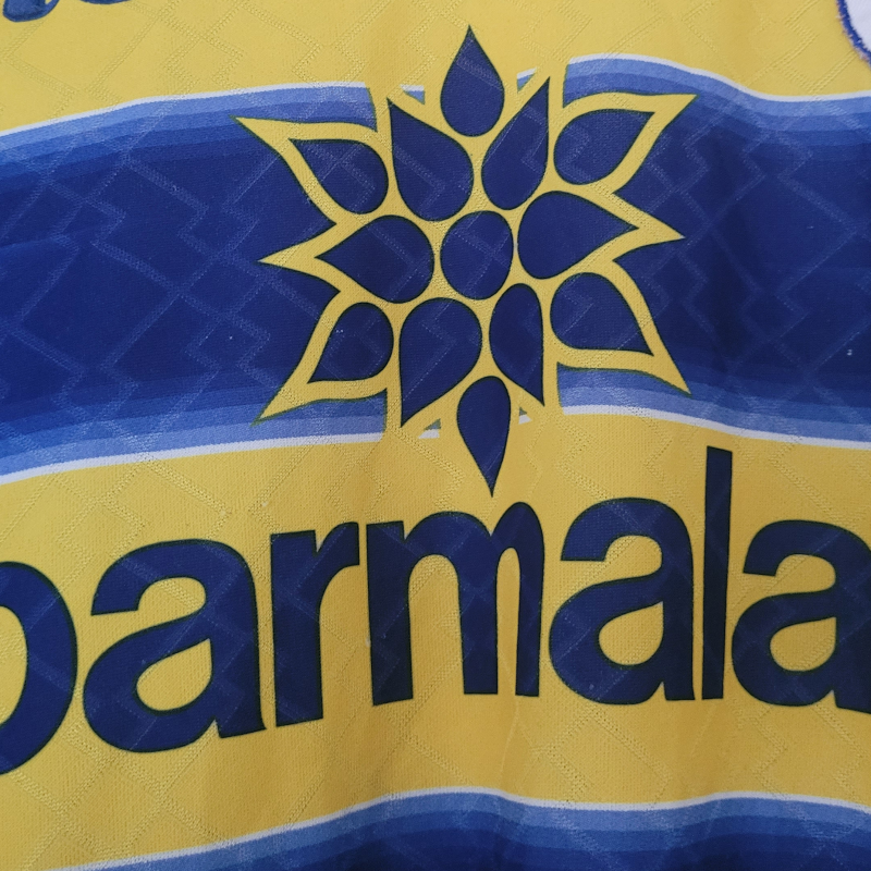 parma home 1998 1999f lotto yellow blue