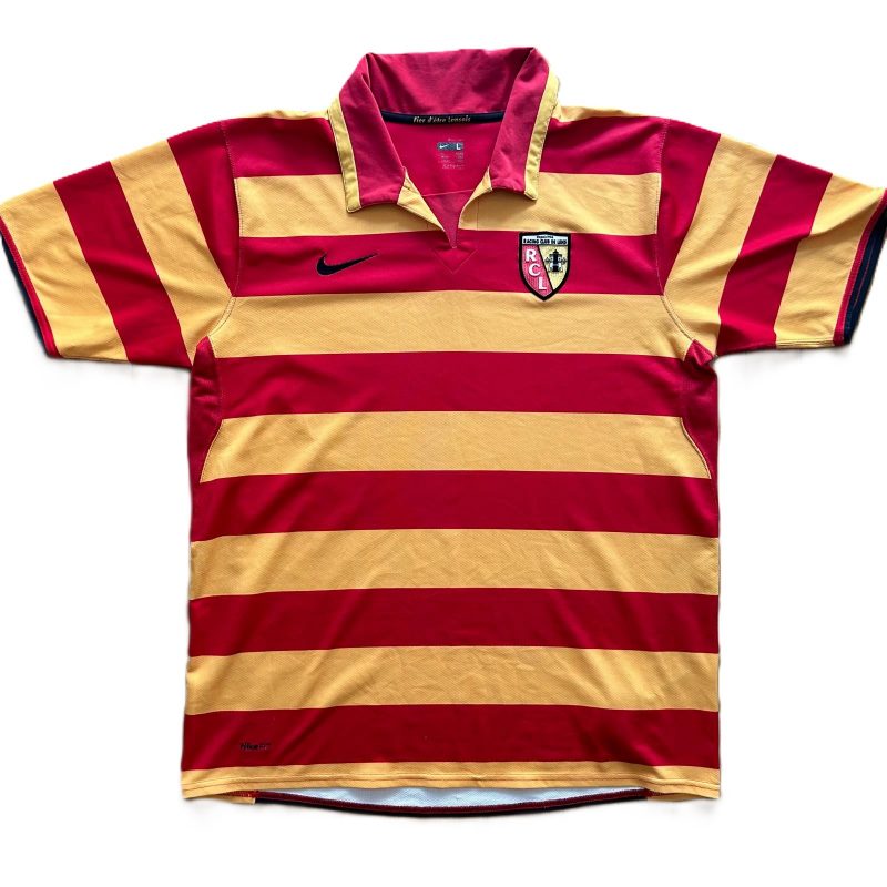 racing club lens home kit 2007 2008 yellow red 237961-701 nike