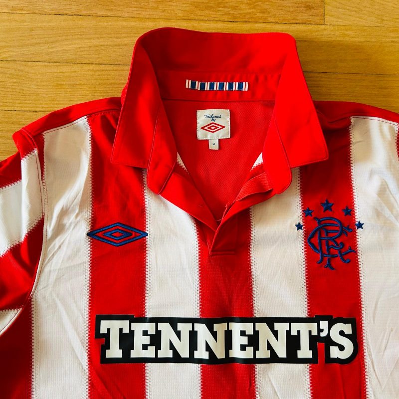 glasgow rangers away jersey umbro 2010 2011 red white