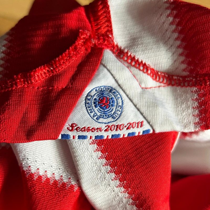 glasgow rangers away jersey umbro 2010 2011 red white