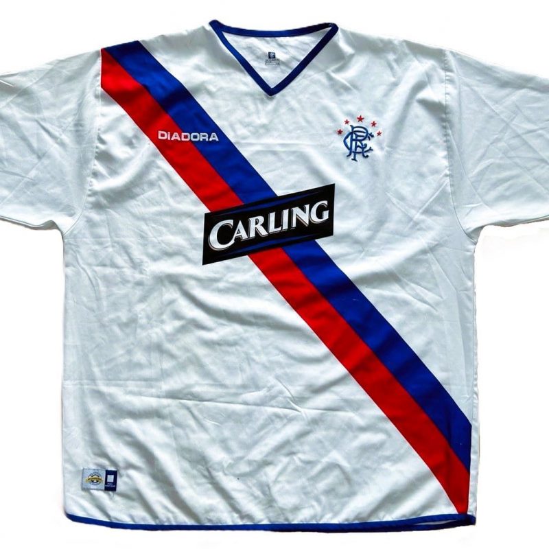 rangers glasgow diadora away 2004 2005 white