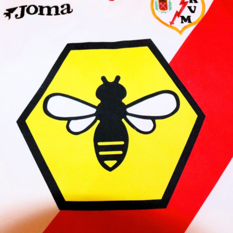 rayo vallecano 2001 2002 home red white joma