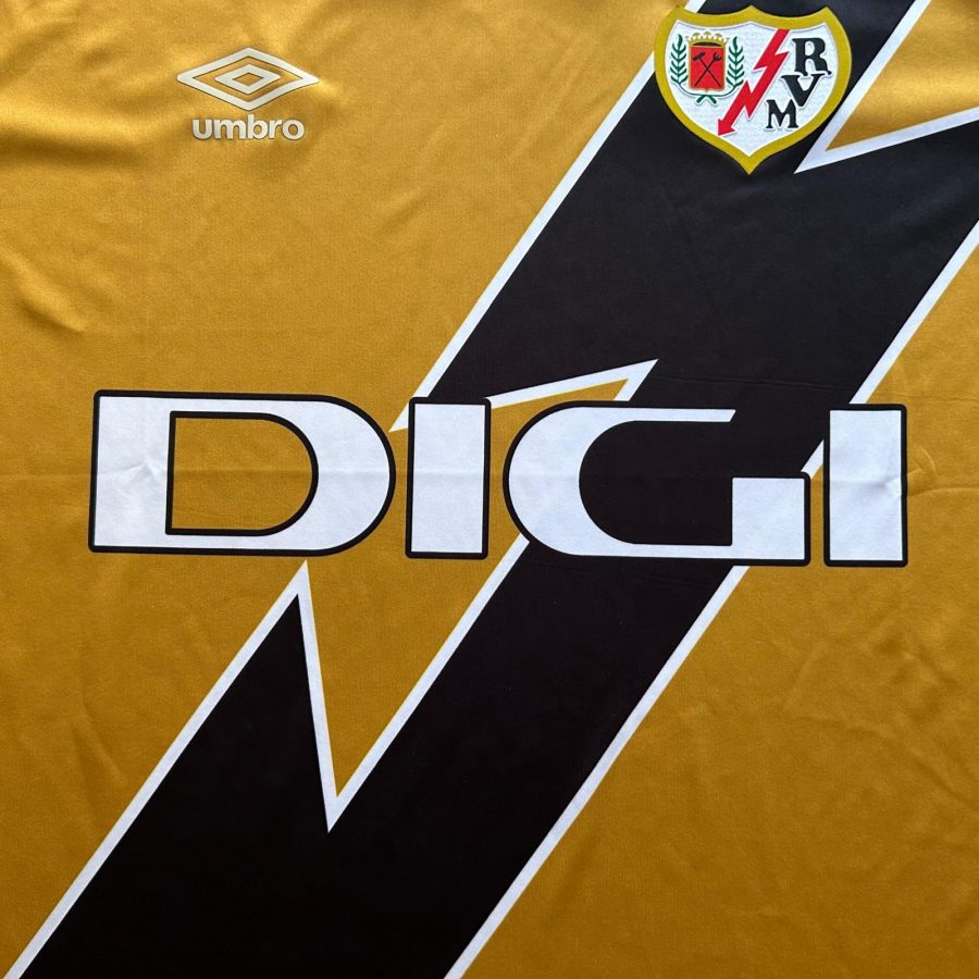 rayo vallecano away kit umbro 2023 2024 front golden black ray