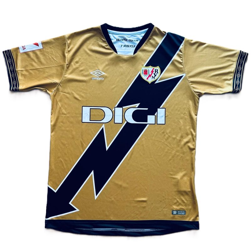 rayo vallecano away kit umbro 2023 2024 front golden black ray