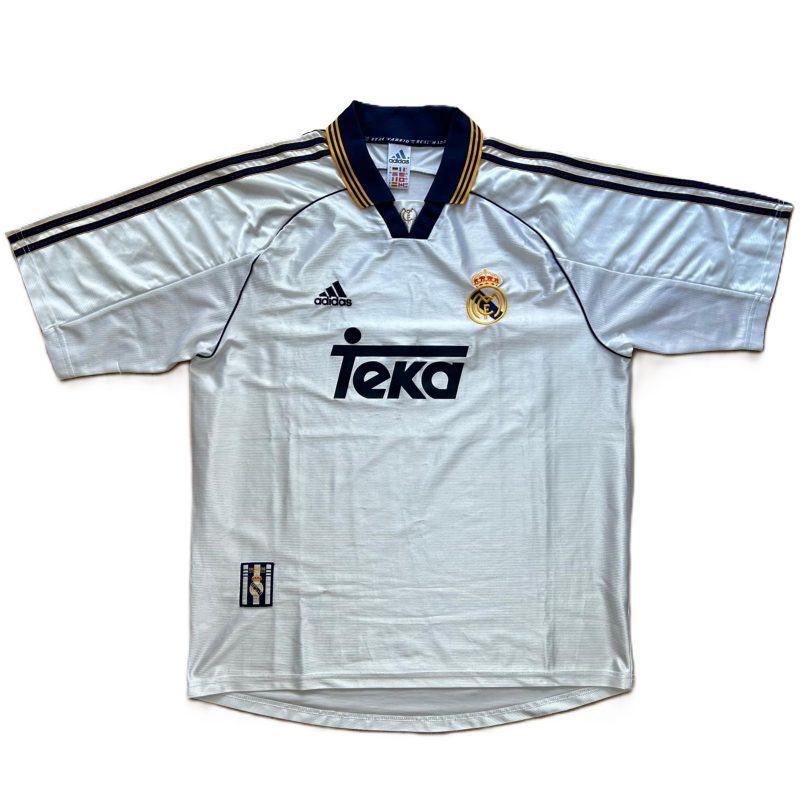 real madrid adidas teka home 1998 2000 white
