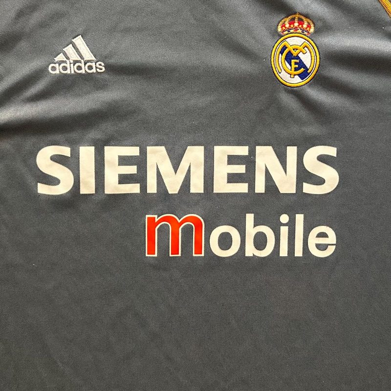 real madrid adidas third kit 2003 2004 grey siemens mobile jersey