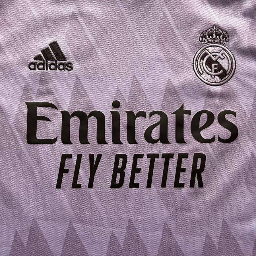 real madrid away 2022 2023 purple violet adidas fly emirates
