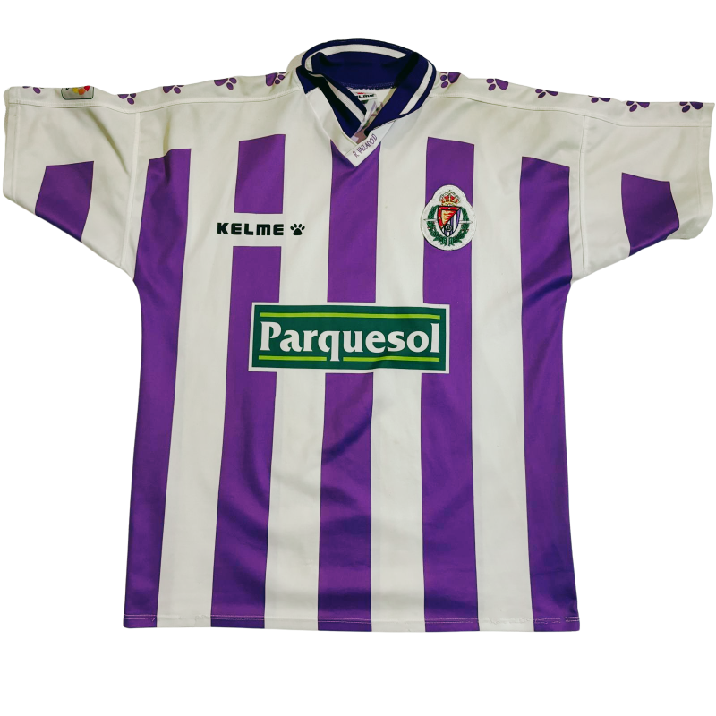 real valladolid kelme home jersey 1995 1996 purple white