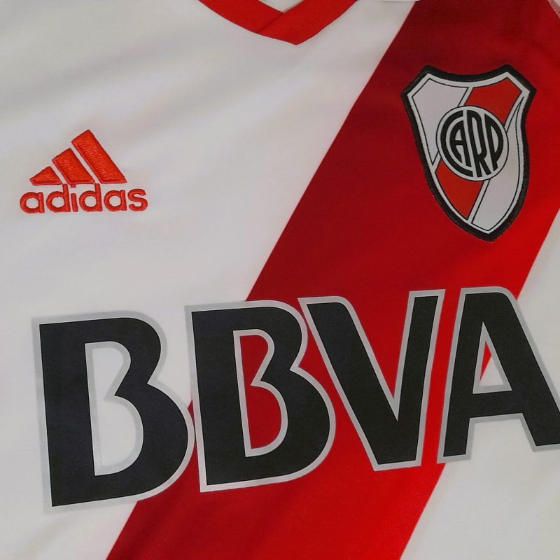 river plate home kit adidas 2016 2017 red white bbva