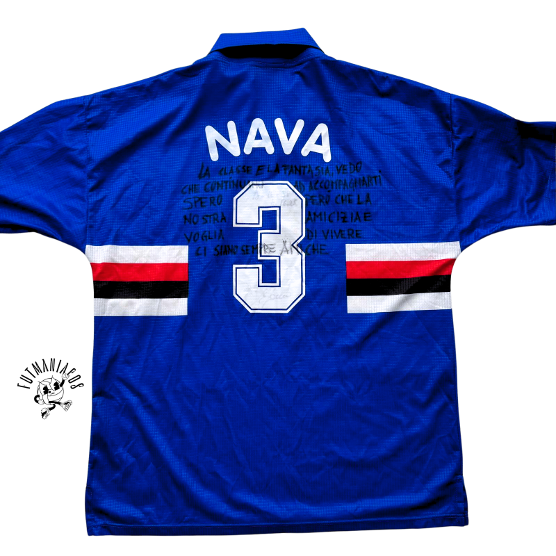 sampdoria home jersey asics 1998 1999 blue