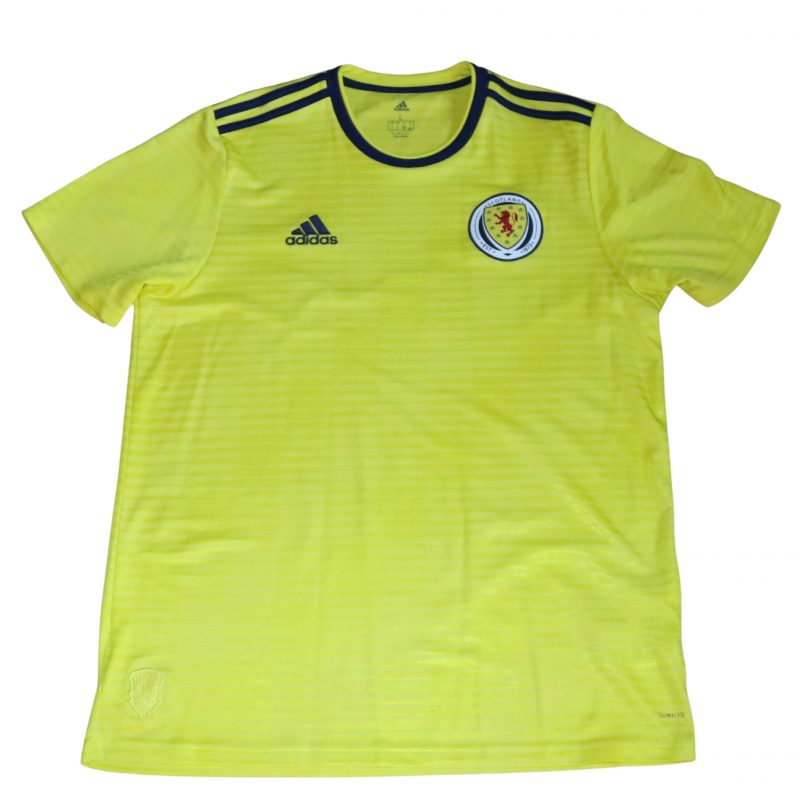 scotland away jersey adidas 2018 yellow
