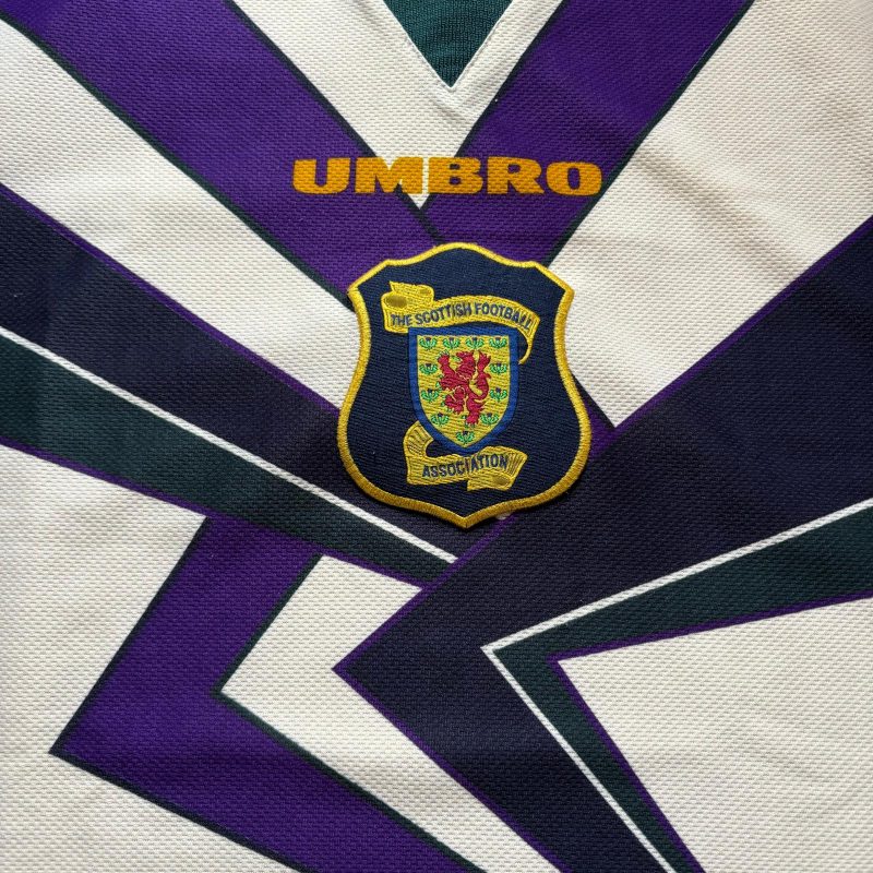 scotland umbro away jersey 1994 1996 white