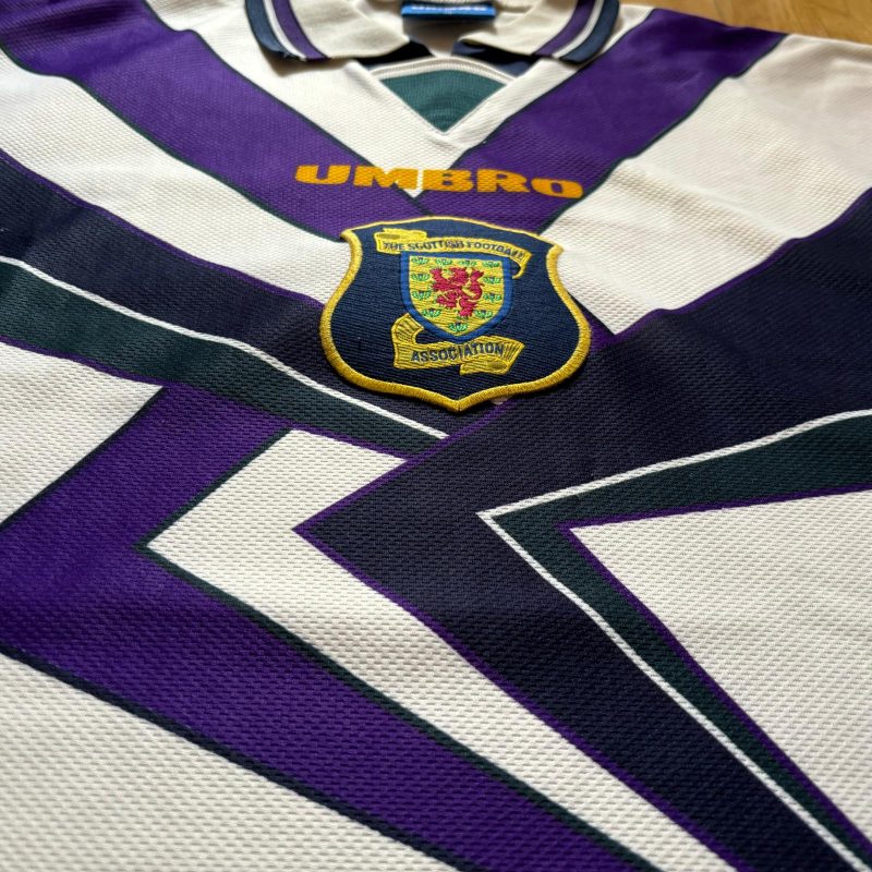 scotland umbro away jersey 1994 1996 white