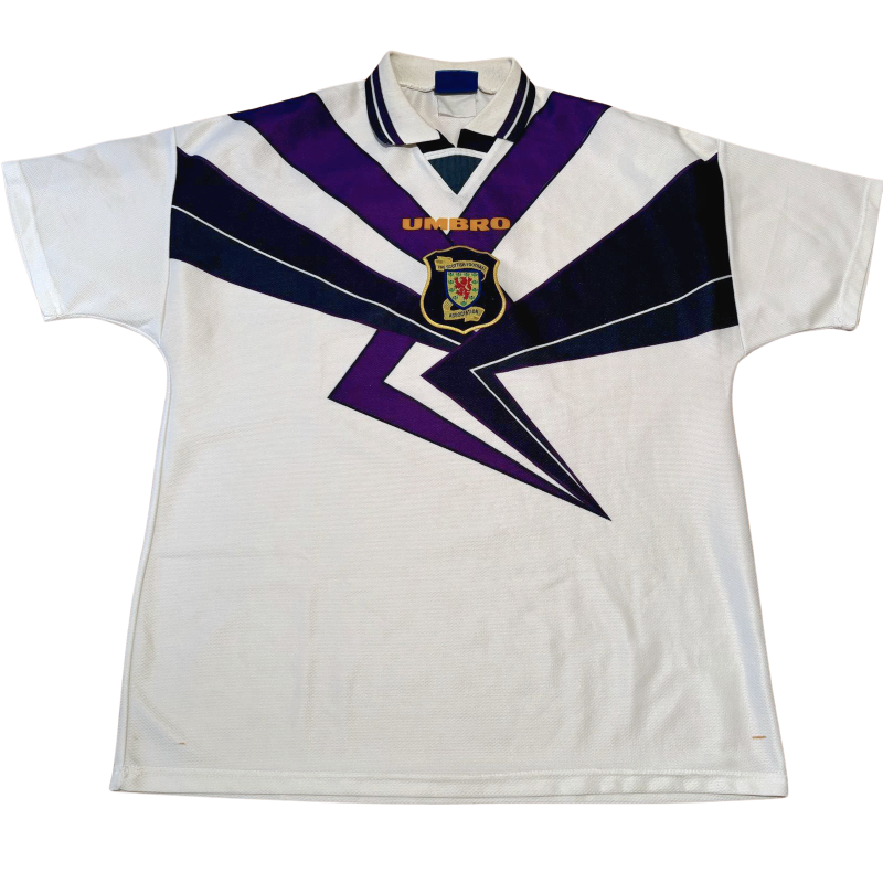 scotland umbro away jersey 1994 1996 white Escocia visitante 1994-1996 camiseta original