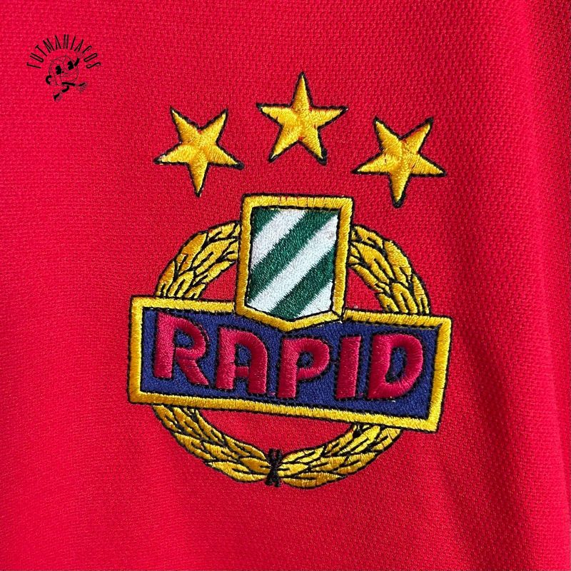 sk rapid wien third jersey adidas 2000 2001 red 613218