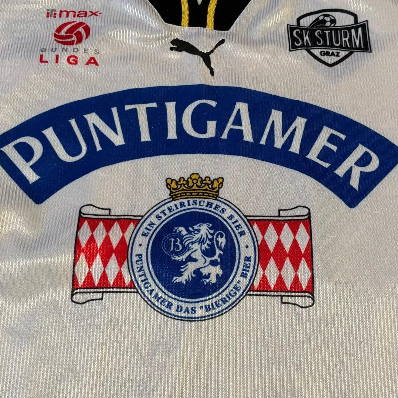 sk sturm graz home jersey puma 1998 1999 white