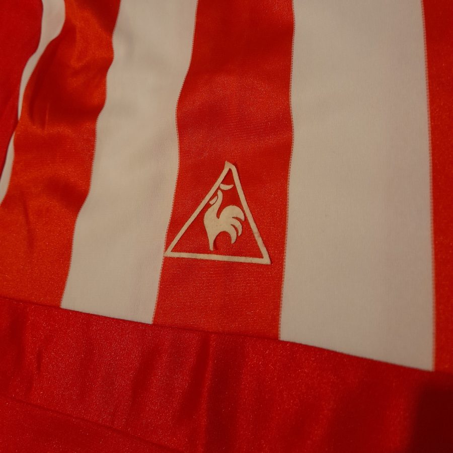 standard liege le coq sportif home jersey 1985 1987 red white