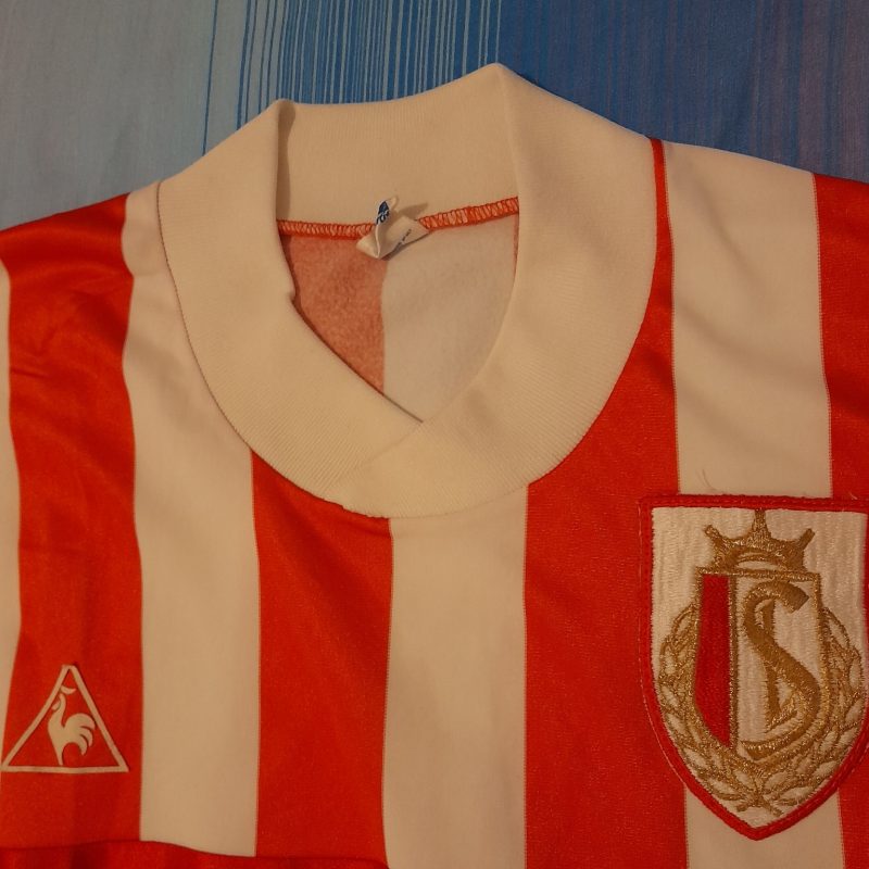 standard liege le coq sportif home jersey 1985 1987 red white