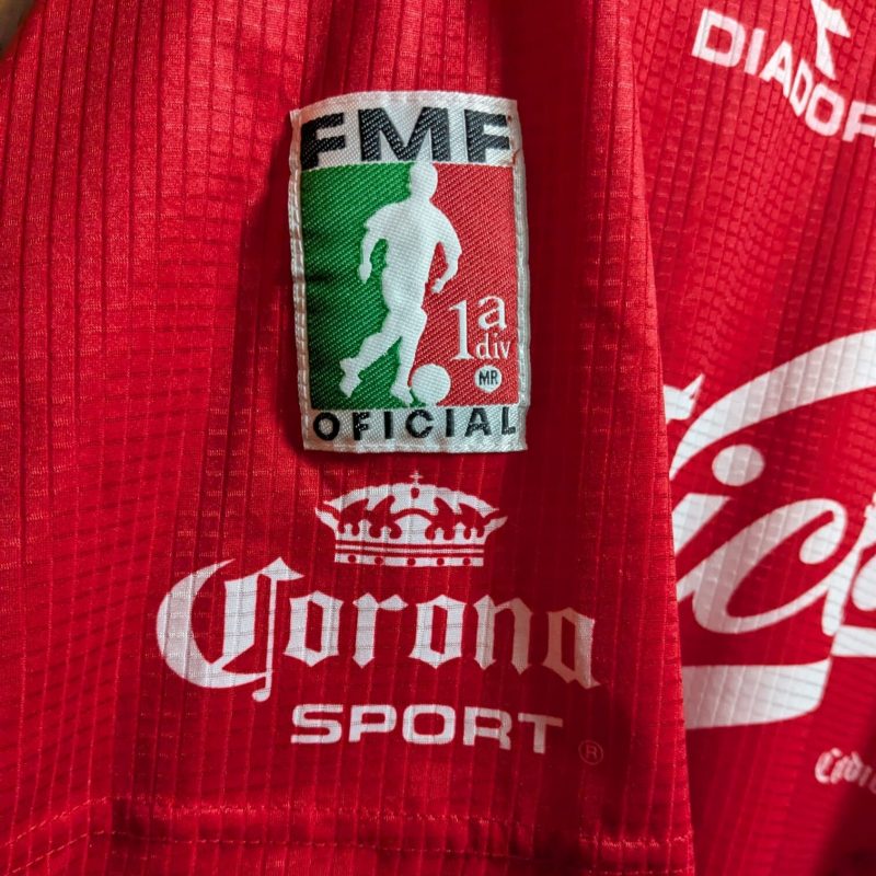 toluca home jersey diadora 1998 1999 red