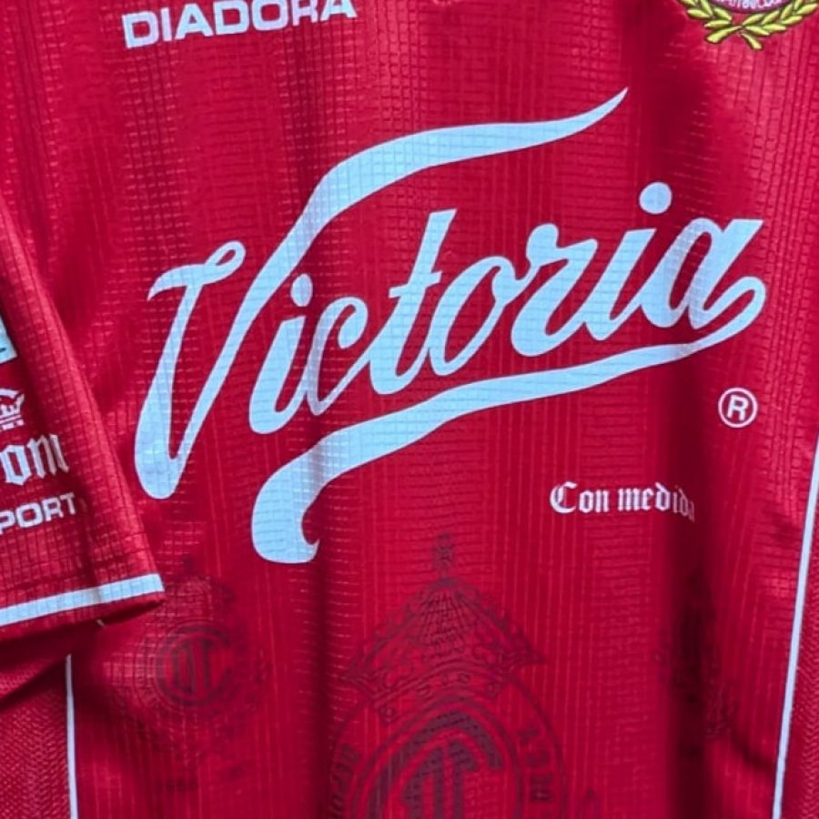 toluca home jersey diadora 1998 1999 red