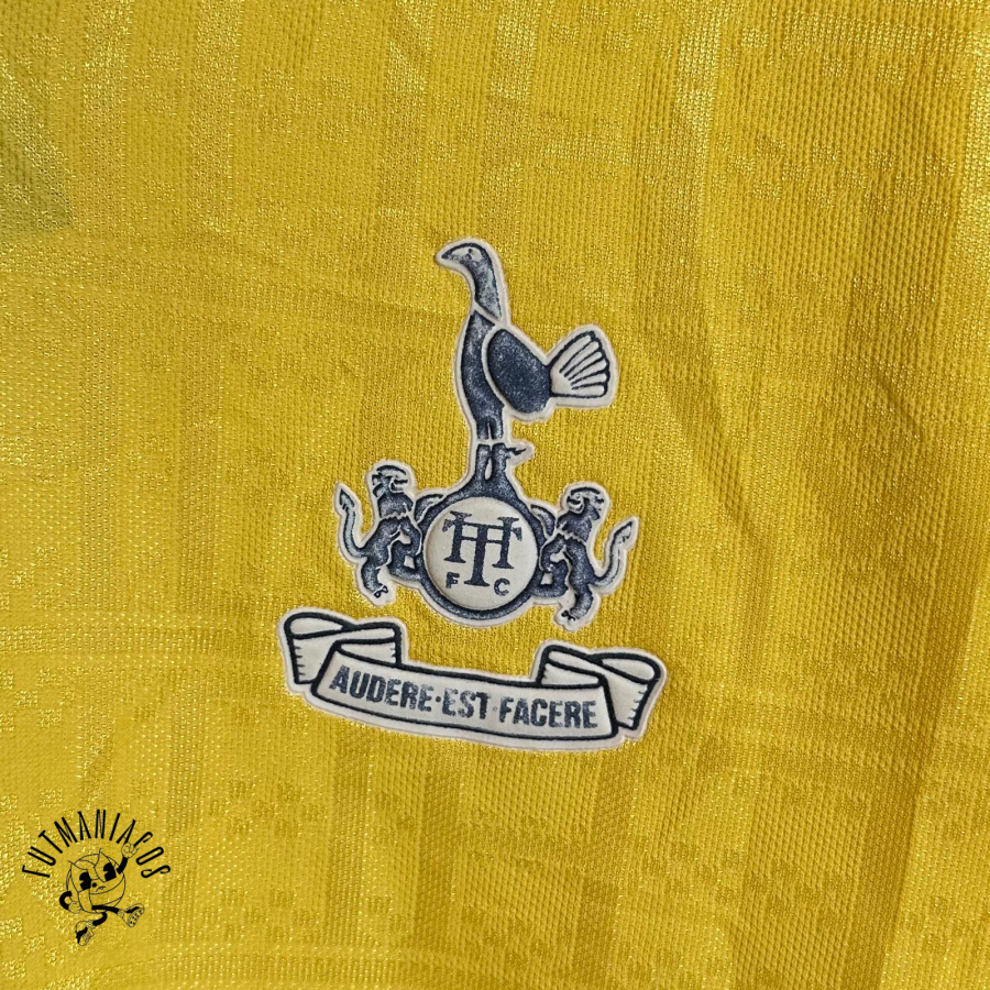 tottenham hotspur hummel away jersey yellow 1988 1991