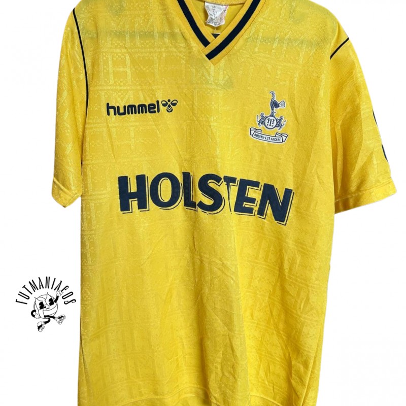 tottenham hotspur hummel away jersey yellow 1988 1991