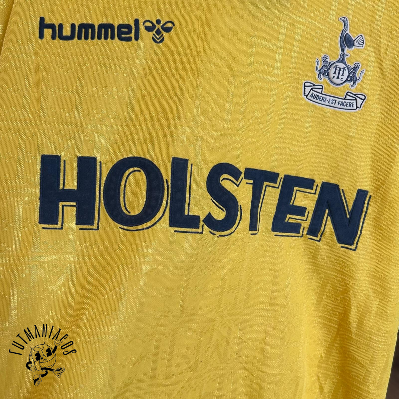 tottenham hotspur hummel away jersey yellow 1988 1991