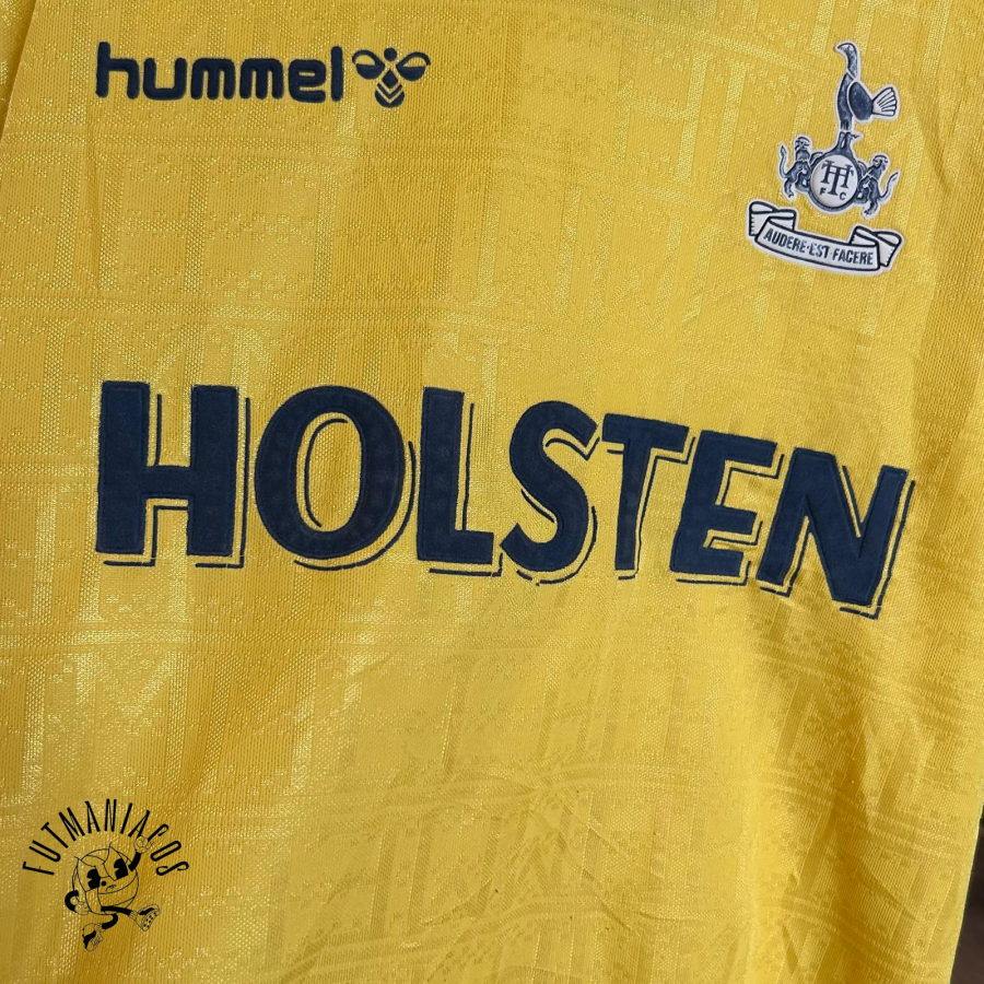 tottenham hotspur hummel away jersey yellow 1988 1991
